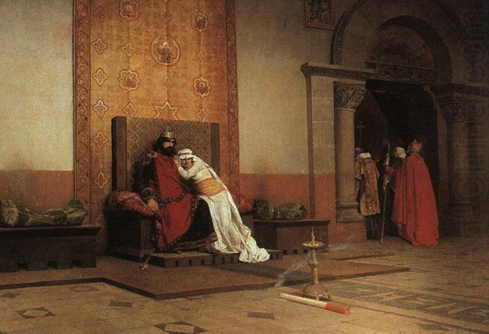 Jean-Paul Laurens The Excommunication of Robert the Pious china oil painting image